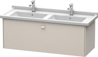 Duravit Duravit Brioso Neceser De Pared 122,0 X 46,9 Cm, 1 Extra&iacute;ble, Para Lavabo Starck 3 033213, Color (frente/cuerpo): Taupe Mate Decor, Mango Taupe Mate -