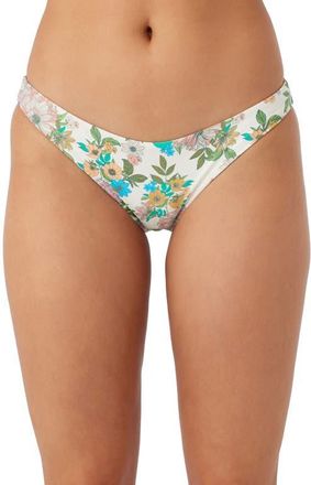 O'Neill Cara Floral Rockley Bikini Bottoms in Vanilla at Nordstrom, Size X-Large