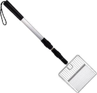 OEM Pala De Limpieza - Pala Rastrillo - Limpieza De Recintos Para Animales - Mango Extensible - 106 Cm - Plateada