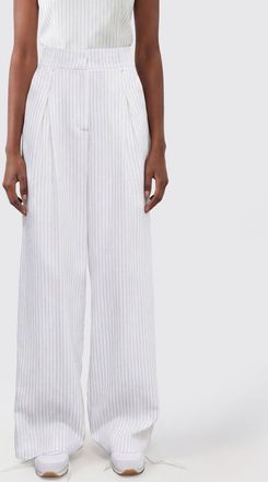 Patrizia Pepe Pantaloni wide-leg in misto viscosa a righe