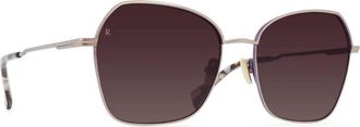 Raen Optics Womens Zhana Sunglasses In Satin Japanese Gold / Orchid Mirror