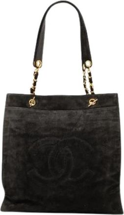 Chanel Pre-owned Suede Tote Bag - Dames - Vintage Shopper - Zwart - ONE Size - Leer - Vintage
