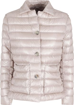 Herno Powder Short Shirt-Collar Side-Slits Polyamide Down Jacket