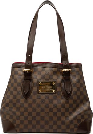 Louis Vuitton Pre-owned Womens Damier Ebene Hampstead Mm - Dark Brown Textile - One Size