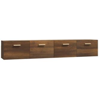 vidaXL Mobili Parete 2 pz Rovere Marrone 100x36,5x35 cm in Multistrato - Vidaxl
