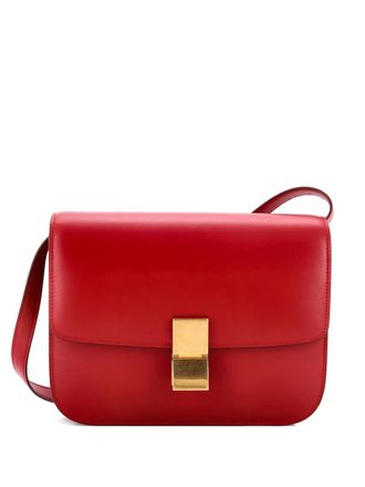 Celine Classic Box Bag Smooth Leather Medium crossbody bag - Rood