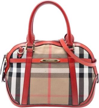 Burberry Pre-owned Handbags, female, Brown, Size: ONE SIZE Pre-owned Canvas Handbag