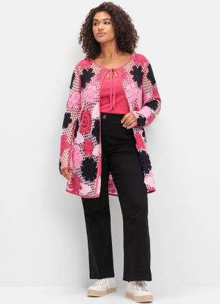 Sheego Stretch-Hose SHEEGO, Damen, Gr. 40, Normalgr&ouml;ssen, schwarz, 98% Polyamid, 2% Elasthan, unifarben, Hosen Stretch-Hose