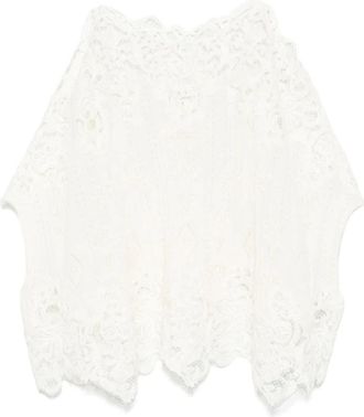 Ermanno Scervino Witte Mouwloze Trui met Uitgesneden Details - Dames - Blouses - Wit - L - Overhemden