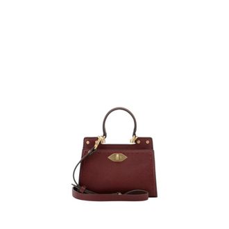 Pourchet Tassen, Dames, Rood, ONE Size, Leer, Trianon Handbag