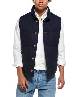 Brunello Cucinelli Linen & Wool-Blend Vest