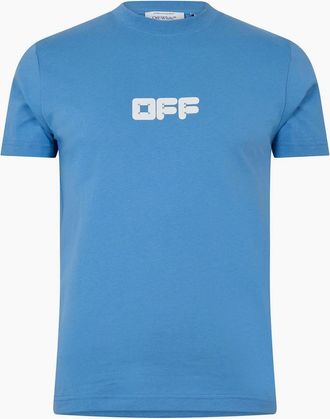 Off-white Mens Mens Slim Fit T Shirt - Blue - Size: 40