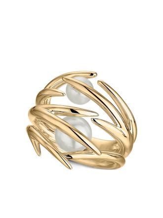 Shaun Leane hooked pearl ring - Gold