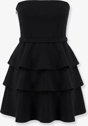Elisabetta Franchi Womens Mini Dress With Bustier Detail - Black Polyester
