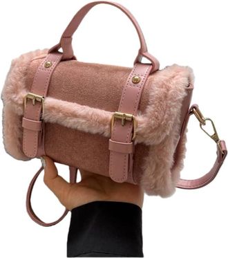 Generic Faux plush handbag bag womens one-shoulder crossbody bag