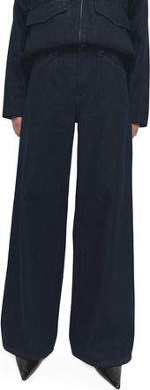 Mango High Waist Wide Leg Jeans in Open Blue at Nordstrom, Size 12