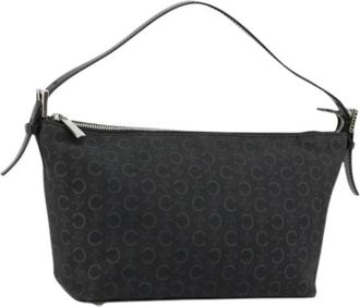Celine Pre-owned Vintage Canvas Shoulder Bag - Dames - Vintage Schoudertas - Zwart - ONE Size - Leer - Vintage