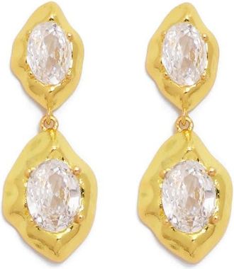 Petit Moments Lowell Crystal Drop Earrings in Gold at Nordstrom