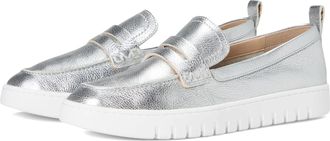 Vionic Mens Vionic Uptown I6609L3021 Loafer Silver Metallic Slip On Shoes ZAP1949