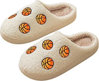 Generic Ladies Slippers Warm Faux Shearling Plush Closed Toe Anti-Slip Indoor Outdoor Slippers for Ladies Indoor House