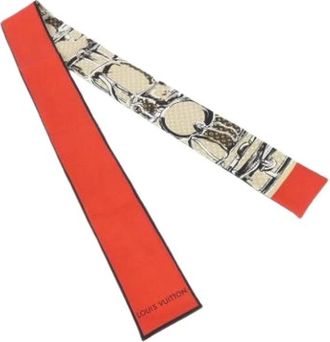 Louis Vuitton Pre-owned Scarves, female, Orange, Size: ONE SIZE Pre-owned Scarf
