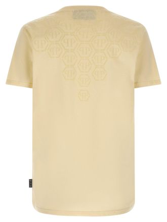 Philipp Plein Logo-Embroidered Cotton T-shirt - Cream