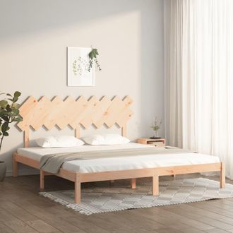 vidaXL Estructura De Cama De Madera Maciza Super King 180x200 Cm Vidaxl
