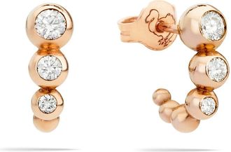 Dodo ORECCHINI STUD BOLLICINE ORO ROSA & DIAMANTI