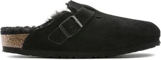 Birkenstock Sandalen Boston Shearling - Heren - Slip ons - Zwart - 40 EU - Su&egrave;de - Schoenen