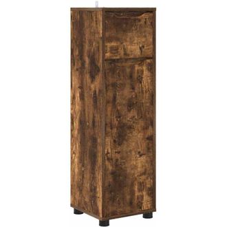 vidaXL Gabinete De Ba&ntilde;o Con Caj&oacute;n Roble Ahumado 30,5 X 30 X 101 Cm Vidaxl