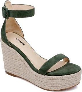 L'agence Avice Ankle Strap Espadrille Platform Wedge Sandal in Clover at Nordstrom Rack, Size 7.5