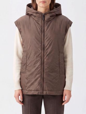 Max Mara Waterproof Hooded Nylon Padded Gilet with Slit Pockets