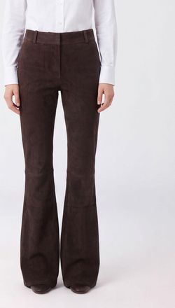 Arma Mid-Rise Flared Faux Suede Trousers