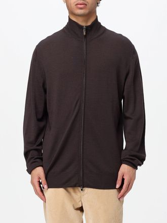 Canali Cardigan in lana con collo a dolcevita e chiusura a zip