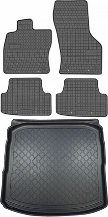 OEM Juego De Alfombrillas De Goma Para Coche Y Alfombrilla Para Maletero Para Audi A3 Iii 8v Sed&aacute;n (09.2013-03.2020)