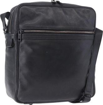 Louis Vuitton Clarkson Messenger Monogram Shadow Leather Black Leather Handbag (Pre-Owned)