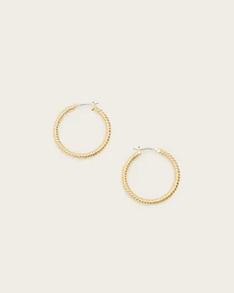 AllSaints Beck Rope Hoop Earrings