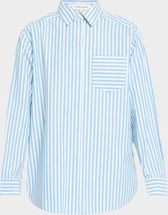 Solid & Striped The Avril Stripe Button-Front Shirt