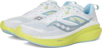 Saucony Womens Omni 22 Running Shoes, White/Sunny, 9.5 UK