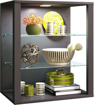 ebuy24 Ebuy24 - Vetrina vcm appesa Vetrina senza frontali in vetro Dimensioni ca. a. 60 x l. 52 x p. 35 cm Armadio appeso Moderno e salvaspazio Vetrina