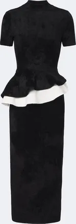 Roland Mouret Paneled peplum cocktail dress