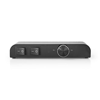 Nedis Caja De Control De Altavoz Puertos De 2 Puertos Platano Impedancia Del Altavoz 4 16 Ohmios Carga Maxima Por Canal 60 W Control De Volumen Aluminio Neg