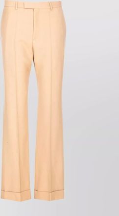 Valentino Garavani camel trousers with side pockets and cuffs