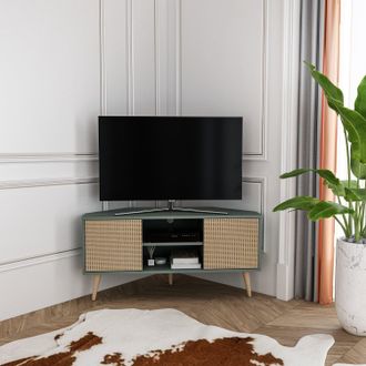 Decorotika Lesson 120 cm Corner TV Unit for TVs up to 51 in Bottle Green