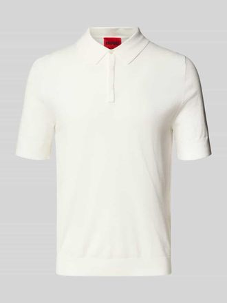 HUGO BOSS Regular Fit Poloshirt aus Viskose-Mix Modell SAN PETER-CV in Offwhite, Gr&ouml;&szlig;e XL