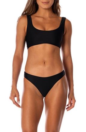 Maaji Midnight Black Dazzle Reversible Bikini Top at Nordstrom, Size X-Large