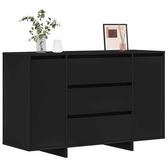 Berkfield Home Sideboard Black 120x41x75 cm Engineered Wood | Size: 120 x 41 x 75 cm