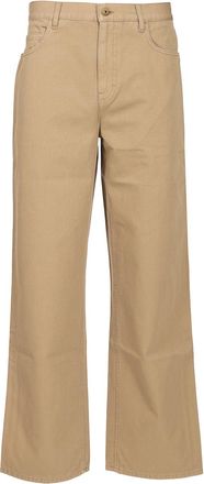 Burberry Cotton Trousers Marrone-Uomo