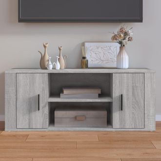 Berkfield Home TV Cabinet Grey Sonoma 100x35x40 cm Engineered Wood | Size: 100 x 35 x 40 cm