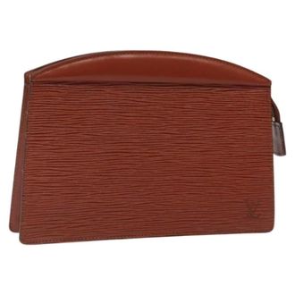 Louis Vuitton Pre-owned Leather pouches - Dames - Pre-owned - Bruin - Maat: ONE Size Leer